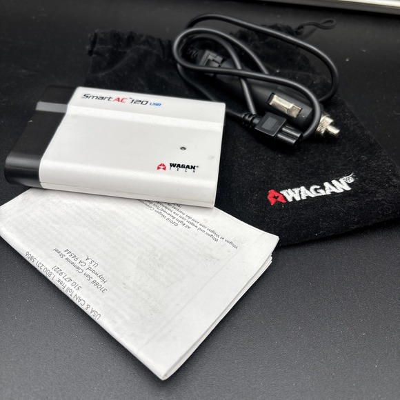 Wagan Tech Smart AC 120W USB White Tiny Portable 12V DC - AC Power Inverter 2382 - Picture 1 of 7